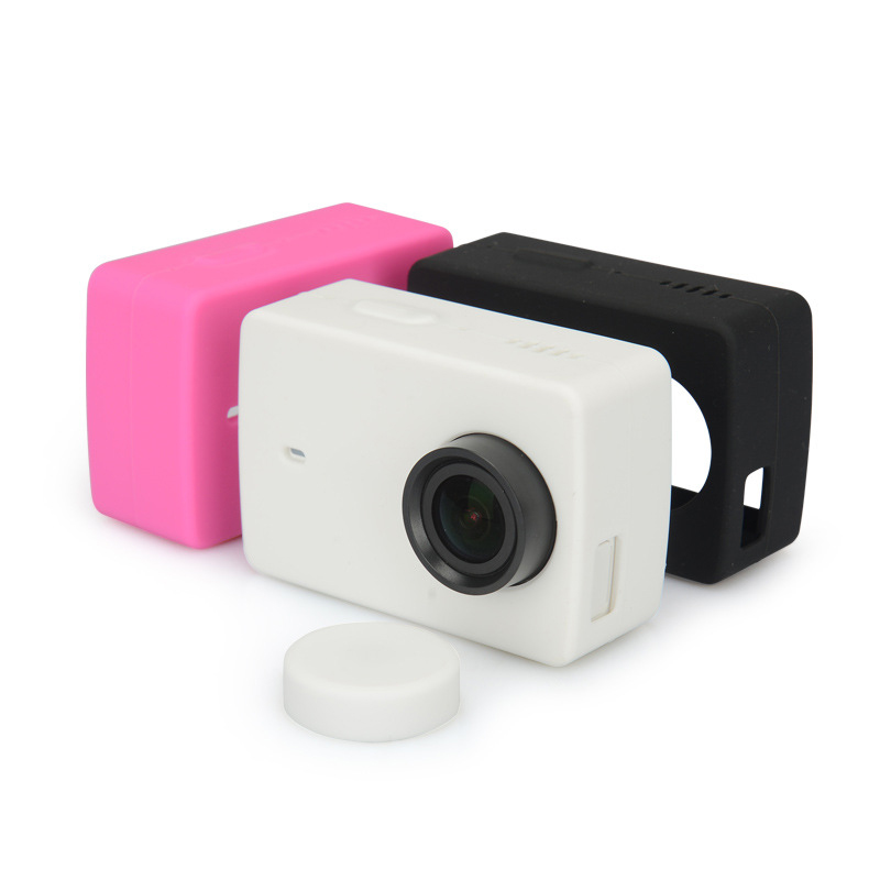 Xiao Yi 4K Soft Silicone Case With Lens Protective Cap Cover for Xiao Yi Sport Action Camera Accessories